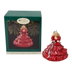 Happy Holidays Barbie Hallmark Keepsake 1996 Club Edition Ornament Vintage